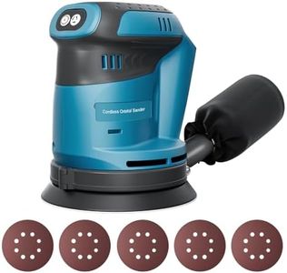 Battery Orbital Sander for Makita 18 V Battery (Not Battery), Wireless Electric Grinder for Woodworking, Metal Processing, Paint Removal, Rust Removal, Car Polish, DIY, etc