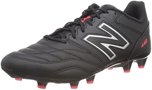 New Balance Men's 442 V2 Team FG Soccer Shoe, Black/White/Red, 8 Wide