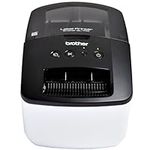 Brother QL-700 Label Maker, USB 2.0, Address Label Printer, Desktop, Up to 62mm Wide Labels, UK Plug, Black Print Only