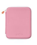 Yoto Card Case in Think Pink – Kids Yoto Accessory, Soft Portable Folder with Zipper & 64 Pockets for Yoto Player & Mini Audiobook Cards, Card Binder Holder with Sleeves for Travel