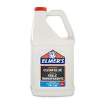 Elmer's Liquid School Glue, Clear Glue, Washable, Great for Making Slime, 3.78-L