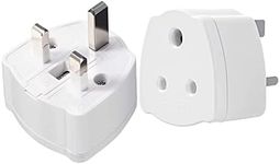 DINGFENG Indian to UK Plug Adapter 2-Pack India to UK 3 Pin Plug Adapter, India to UK Converter Plug Travel Adaptor with 5A Fuse for Type D Plug,Conversion Plug