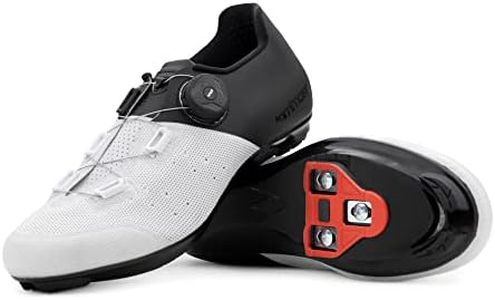 Tommaso Pista Aria Knit Women's Cycling Shoes, Indoor Cycling Class Ready Shoe and Bundle with Compatible Cleat, Look Delta, SPD - Black, Pink, Grey, Blue, White Elite - Delta, 8