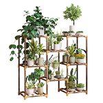 New England Stories Plant Stand Indoor, Outdoor Wood Plant Stands for Multiple Plants, Plant Shelf Ladder Table Plant Pot Stand for Living Room, Patio, Balcony, Plant Gardening Gift