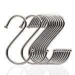 Klassikaline S Hook - 10-Pack Premium Stainless Steel Metal S Hooks Kitchen Pot Pan Hanger Clothes Storage Rack Polished for Your Pots and Pans, Utensils, Towels, Ties and Much More (3.9 inch)