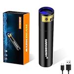 DARKBEAM UV Torch Filtered 365nm Black Light Wood's lamp, USB Rechargeable Blacklight, LED Ultraviolet Flashlight, Mini Portable Detector for Pet Urine, Fluorescent, Resin Curing, Leak Detection