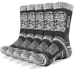 YUEDGE Men's 5 Pairs Athletic Socks Breathable Cushion Comfortable Casual Crew Socks Performance Multi Wicking Workout Sports Socks for Outdoor Walking Trekking Climbing Camping Hiking