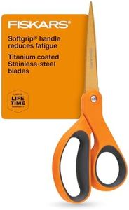 Fiskars 8 Inch Premier Softgrip Titanium Straight Scissors (01-004244J)