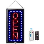 FITNATE LED Open Sign 19x10inches Business Open Sign Advertisement Board Electric Display Sign,With Remote Control&Timing Function,2 Lighting Modes Flashing & Steady, for Business, Walls, Window, Shop, Bar, Hotel