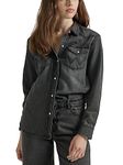 Wrangler Women's Boyfriend Denim Snap Closure Shirt, Nashville, Small