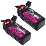 CNHL 1500mAh 3S Lipo Battery 11.1V 100C with XT60 Plug for RC Car truck Quadcopter Drone FPV Racing Hobby(2 Packs)