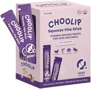 Choolip Grab & Go Squeeze Vita Stick Lickable Treats for Dogs & Cats. 49 Joint Support Sticks with Essential multivitamins. Soft and Tasty Paste for All Life Stages, Supporting Joints Health