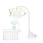 Locisne Baby Bed Holder Crib Cot Mobile Arm with Mechanical Music Box and Extended Holder Bracket Nut Screw Bed Bell Without Toys for Baby Girl & Boy