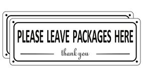 i-CowFun Leave Packages Here Sign Metal, (2 Pack) Package Delivery Sign Instructions, 10" x 3.5" Leave Packages Sign for Front Door, Aluminum Outside Signs, Rust free, Fade Resistant,Weatherproof