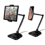 Valkit Tablet Stand, Adjustable iPad Stand with 360° Swivel, Tablet Holder Fits 4-12.9" Display Tablet/Phones for Table Bedside Kitchen Office Desk POS Kiosk Reception, Compatible with iPad, iPhone