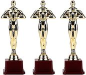 Lawei 3 Pack 10 inch Gold Award Trophy - Oscar Style Trophy for Party Celebrations, Award Ceremony, and Appreciation Gift