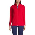 Lands' End womens Full Zip, Rich Red, XL