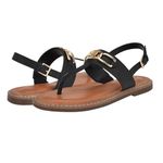 Tommy Hilfiger Women's Brontina Sandal, Black, 7.5