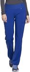 Iflex Scrubs for Women, Yoga-Inspired Knit Waistband Scrub Pants CK002T, M Tall, Galaxy Blue