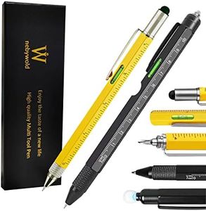 Men Gifts Multi Tool Pen - 2PC Unique Gadgets Set for Dad Birthday Stocking Stuffers Fathers Day, Unique Pocket Multitool with Light, Gift Idea Tools with Flashlight Ruler