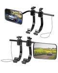 SUPAREE Convex Caravan Towing Mirrors,Caravan Mirrors for Cars Universal Towing Mirror Extensions with Clamps & Rubber Straps Safe for Motorhome Touring Pair