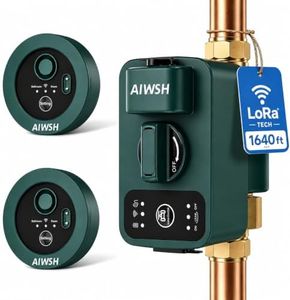 Smart Water Auto Shut Off Valve & Leak Detector, Real-Time Leak Detection, Whole-Home Leak Protection System, 15 Sec Automatic Shut-Off, 1640 ft LoRa Coverage, No WiFi Required, Fits 3/4" & 1" Pipes