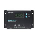 Renogy Wanderer 10A 12V PWM Negative Ground Charge Controller Compatible with Lithium, Sealed, Gel, and Flooded batteries and Renogy Bluetooth Module