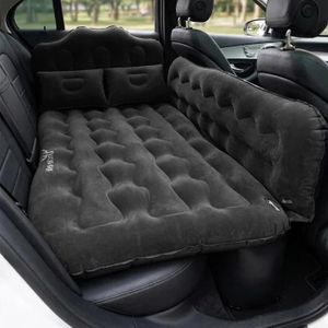 Uncle elk Car Air Mattress Bed: Inflatable Back Seat Air Mattress for SUV, Thick Camping Sleeping Pads with Pillows Air Pumps, Sedan, Truck, SUV, Black