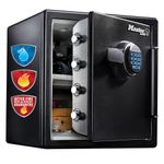 MASTER LOCK Certified Fireproof and Waterproof Safe, 33.6L, 415 x 453 x 491 mm, Digital Combination with Backlit Keypad, for home and professionals