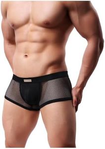 Casey Kevin Boxer Homme Sexy, Boxers Homme Transparent, Caleçon Homme Mesh sous-vêtements, Lingerie Sexy Homme Respirant Boxers