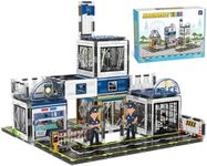 AFUNX Magnetic Tiles, 50PCS Police Station Theme Building Blocks Set, Magnet Building Blocks and STEM Preschool Toys for Toddlers Kids Ages 3-5 5-7 8-10