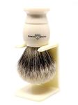 Ex Large Ivory Best Badger Brush + Stand