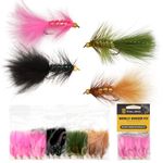 ALPHA and OMEGA - Woolly Bugger Fly KIT (20 Flies) with Bead Head (Hook Size #6) Trout Steelhead Salmon Fishing Streamer Wooly Bugger Beadhead - (Pack of 20)