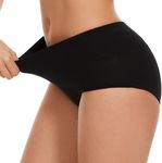 ShieldEase Washable Incontinence Underwear for Women - Cotton Leakproof Briefs, Complete Front & Rear Leak Proof, 80ml Absorbency (Gray, 2XL)