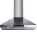 HisoHu Wall Mount Range Hood with Ducted/Ductless Convertible Duct, 36 Inch 780 CFM Stainless Steel Vent Hood, 4 Speed Gesture Sensing Exhaust Hood with Adjustable Timer and Dimmable LED lights…