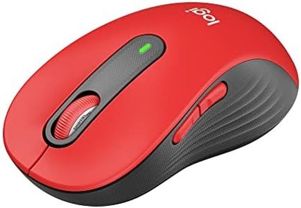 Logitech Signature M650 L Full Size Wireless Mouse - for Large Sized Hands, 2-Year Battery, Silent Clicks, Customizable Side Buttons, Bluetooth, for PC/Mac/Multi-Device/Chromebook - Classic Red