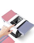 Nileole 2 Decks Quiet & Rechargeable Card Shuffler, Rapid Shuffling Automatic Electric Shuffler for Casino Card Game, Poker, Phase 10, Blackjack, Texas Hold'em, Home Card Games
