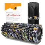 LyfeFocus Premium Trigger Point Foam Roller - Multi Pressure Point with 3 Unique Moulds for Muscle Tension - Specialist Approved Sports Massage Roller for Deep Tissue Therapy - with Bag (Multi-Colour)