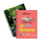 Amblitz 5 Subject Spiral Notebook - 200 Pages, Ruled (A5 Size, Pack of 2, 0216)