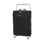 IT Luggage 27.6" World's Lightest 8 Wheel Spinner Suitcase, Raven with Vapor Blue Trim, One Size (Model:22093508i-GLO24-S392)