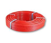 Pexflow Oxygen Barrier O2 PEX Tubing - PFR-R34300 3/4 Inch X 300 Feet Tube Coil for Potable Water EVOH PEX-B Residential & Commercial Radiant Floor Heat & Cold Plumbing Application (Red)