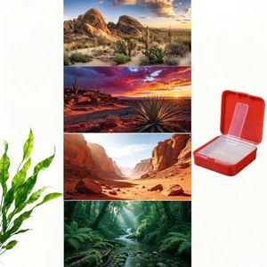 4Pcs Reptile Tank Background, 36 x 18 Inch Double Sided Terrarium Aquarium Fish Tank Background, Reptile Enclosure Decor Background for 40 Gallon Bearded Dragon Tank