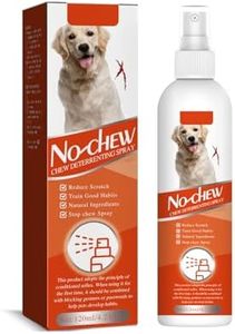 QROHIPX Natural Bitter No-Chew Spray for Dogs with Matrine, Anti-Chew Training Aid, Protects Furniture, Shoes & Bandages, Pet Safe Deterrent Spray for Indoor & Outdoor Use (120ML)