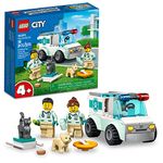 LEGO City Vet Van Rescue 60382, Toy Animal Ambulance, Learning Toy Playset for Kids 4 Plus Years Old with 2 Veterinary Minifigures, Dog & Cat Figures