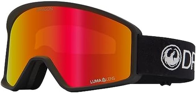 Dragon Unisex Snowgoggles DXT OTG - Black with Lumalens Red Ion, Large