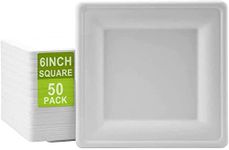 50 x Disposable Square Paper Plates