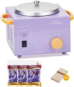 RIEDHOFF Wax Warmer for Hair Removal, 15 Mins Quick Wax Melting Professional Wax Pot Warmer, Wax Warmer Kit for All Hair Types Including Facial, Legs, Bikini and more- Purple Single Pot