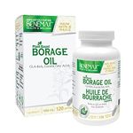 Benemax Borage Oil. Plant Based - Omega 6 Essential Fatty Acids. GLA-Rich Oil for Better Skin. High Absorption 1000mg Liquid Softgels. 120 softgels per Bottle