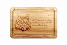 Maine Coon Cat Hevea Hardwood Chopping Board 30 x 20cm