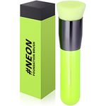 Foundation Brush Docolor Flat Top Kabuki Foundation Makeup Brush,Professional Synthetic Face Blush Liquid Powder Blending Mineral,Cream or Powder Makeup Tools,Neon Green